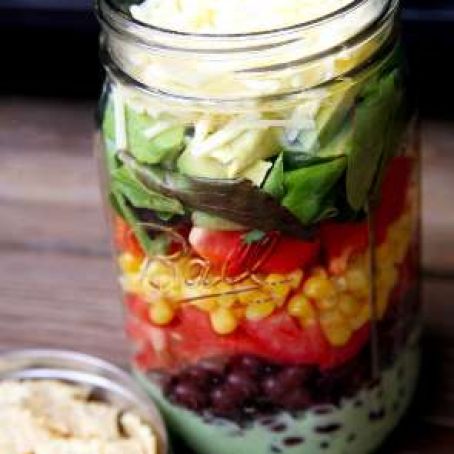 Taco Salad To Go In A Jar