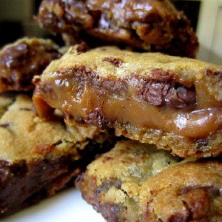 Chocolate Chip Cookie and Caramel-Peanut Butter Bars