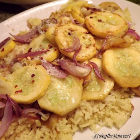 Yellow Squash with Fragrant Rice