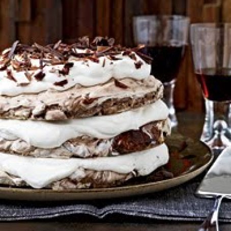 Hazelnut and Chocolate Meringue Cake