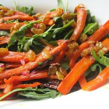 Roasted Carrot Salad with Cumin Raisin Vinaigrette