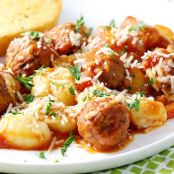 Gnocchi and Meatball Bake