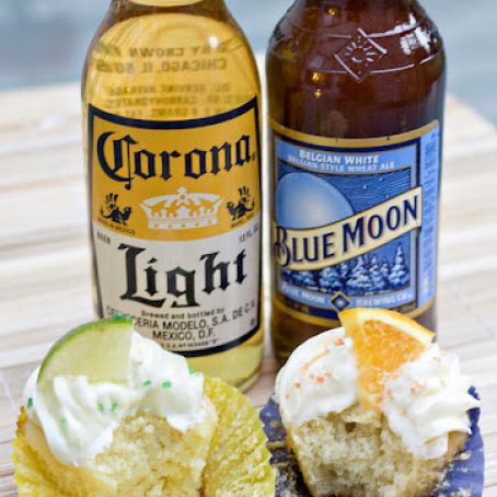 Blue Moon and Corona Cupcakes