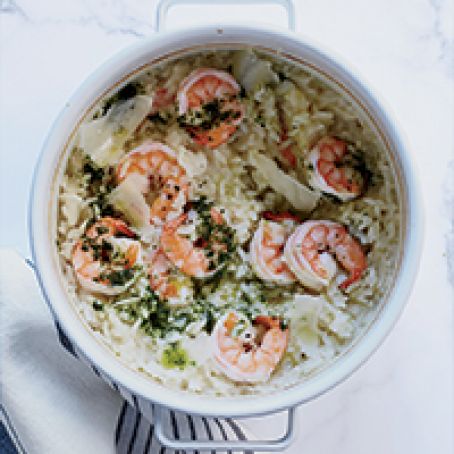 Baked Shrimp Risotto