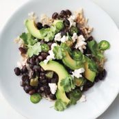 Black Beans with Rice and Avocado