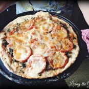 Spinach and Tomato Flatbread Pizza