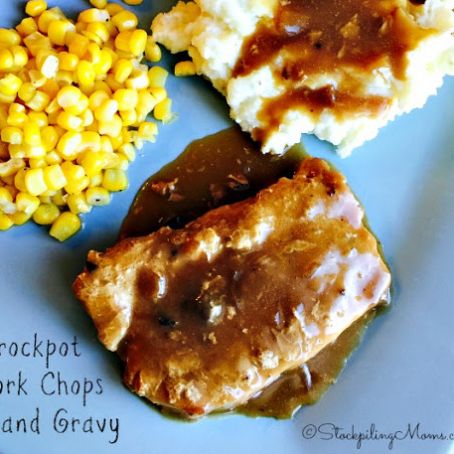 Crockpot Pork Chops and Gravy