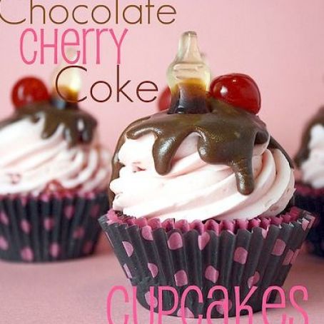Chocolate Cherry Coke Cupcakes