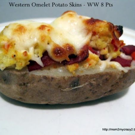 Western Omelet Potato Skins