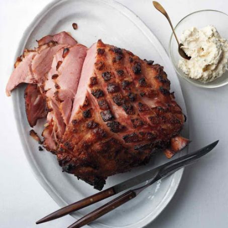 Glazed Ham with Horseradish Cream