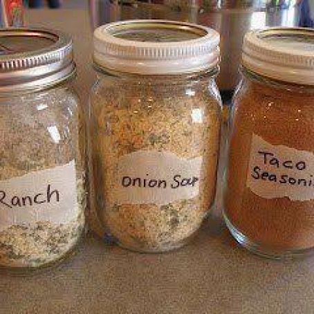 Seasoning Mixes (Dry Onion Soup, Ranch Dressing, Taco Seasoning)