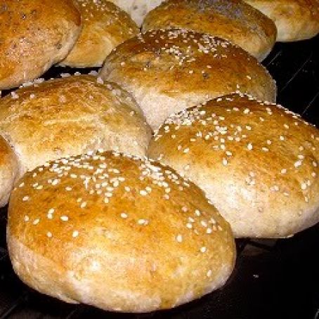 Bread Machine Whole Wheat Hamburger & Hot Dog Buns
