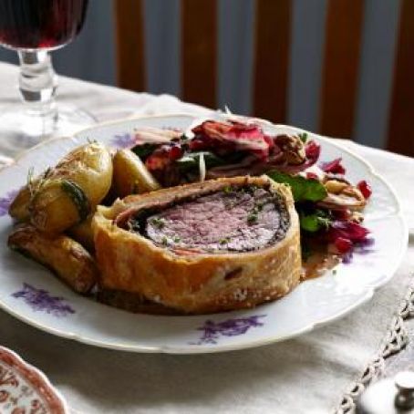 The Ultimate Beef Wellington with Roasted Fingerling Potatoes