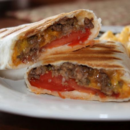 Grilled Cheeseburger Wraps