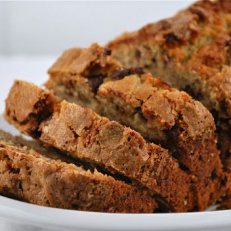 Banana Bread with Chocolate and Crystalized Ginger