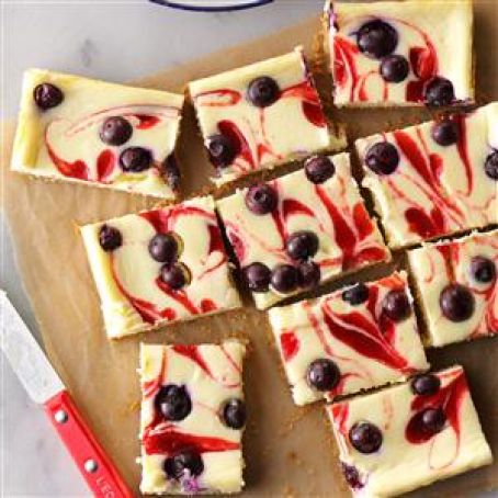 Red, White & Blue Cheesecake Bars Recipe