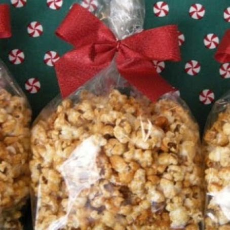 Peanut Butter Popcorn with Cranberries