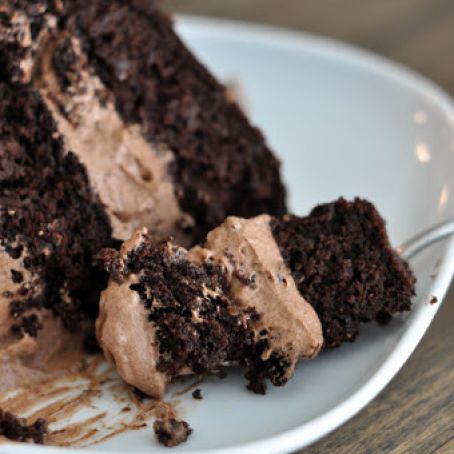 Paleo Decadent Chocolate Cake with Whipped Chocolate Frosting