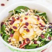 Apple, Cheddar and Spinach Salad with Honey-Apple Cider Vinaigrette