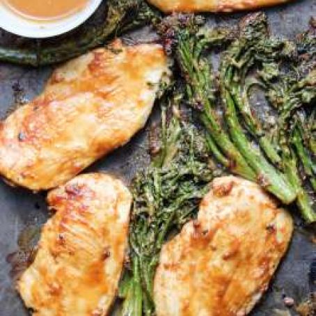 Quick Chicken and Baby Broccoli with Spicy Peanut Sauce