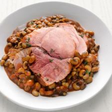 Slow Cooker Barbecue Ham & Black-Eyed Peas