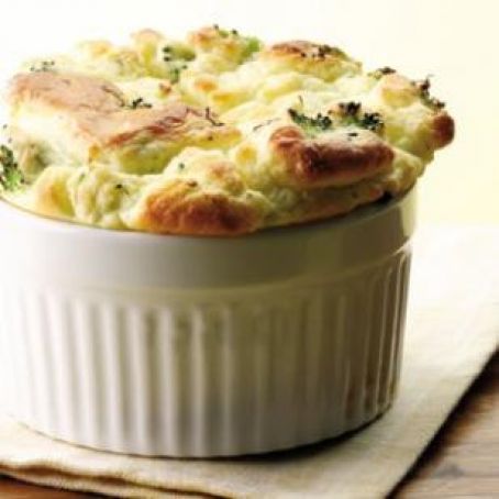 Broccoli and Goat Cheese Souffle