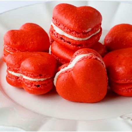 Red Velvet Valentine's Macarons
