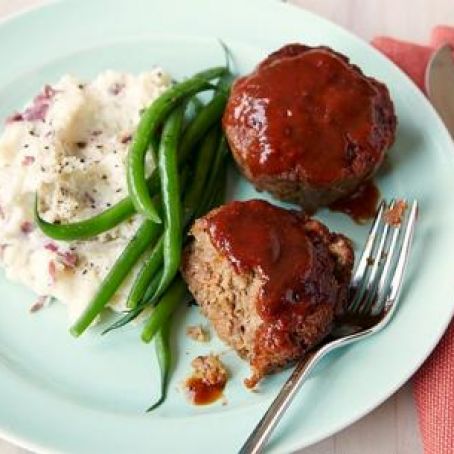Meatloaf Muffins with Barbecue Sauce