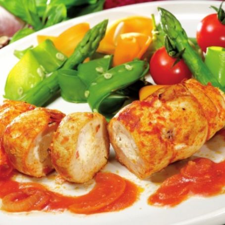 Chicken Stuffed with Cheese and Paprika