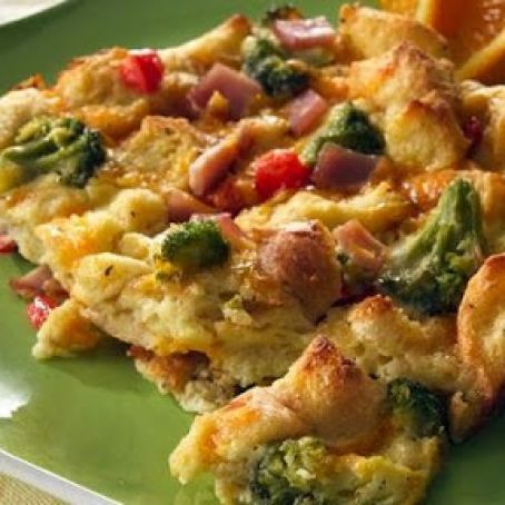 Cheesy Bacon and Broccoli Strata