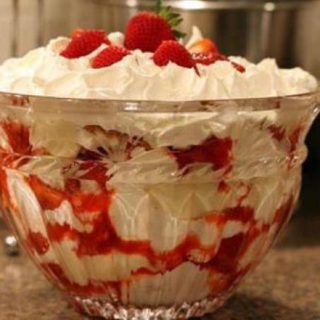 Strawberry Angel Food Trifle