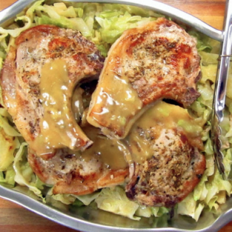 Pressure Cooker Pork Chops and Cabbage