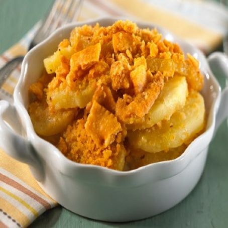 CRISPY SCALLOPED CHEESE POTATOES