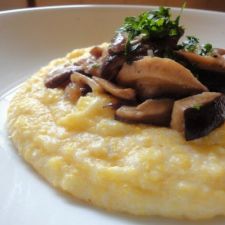 Polenta - creamy herbed w/ mushrooms
