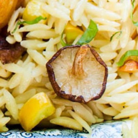 Squash and Mushroom Orzo