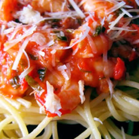 Angel Hair Pasta with Shrimp and Basil