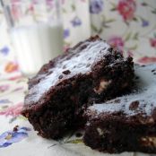 Chocolate, almond and white chocolate brownies