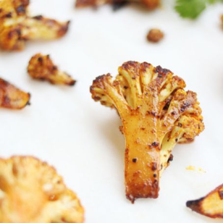 Roasted Curried Cauliflower