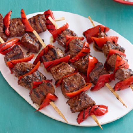Beef and Red Pepper kabobs