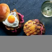 Aussie Burgers with Pickled Beets, Pineapple and Fried Eggs
