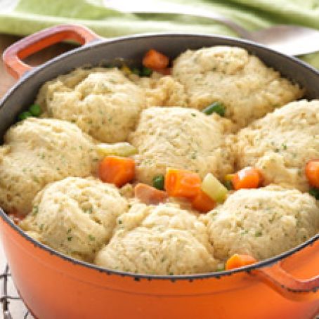 Gluten-Free Chicken & Dumplings made with baking mix