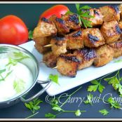 BREAST - Red Curry Chicken Kebabs with Minty Yogurt Sauce