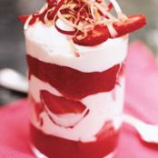 Strawberry, Rhubarb and Rose Fool