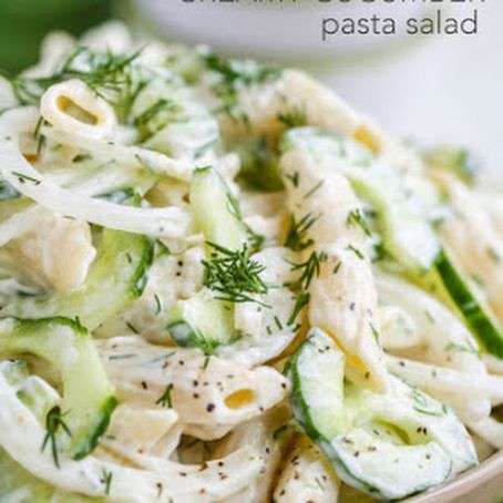 Creamy Cucumber Pasta Salad