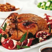 Roast Chicken with Pomegranate Glaze