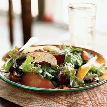 Autumn Apple, Pear and Cheddar Salad with Pecans