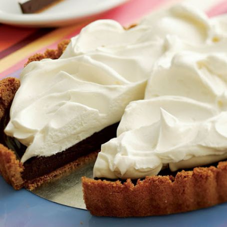 Chocolate Truffle Tart with Whipped Vanilla Mascarpone Topping