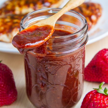 Roasted Strawberry BBQ Sauce