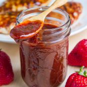 Roasted Strawberry BBQ Sauce