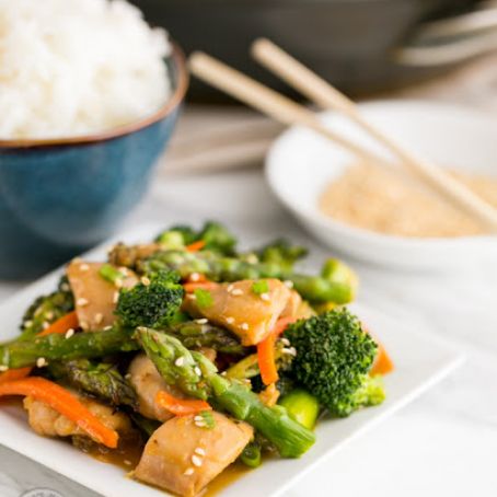 Orange Chicken and Vegetable Stir Fry